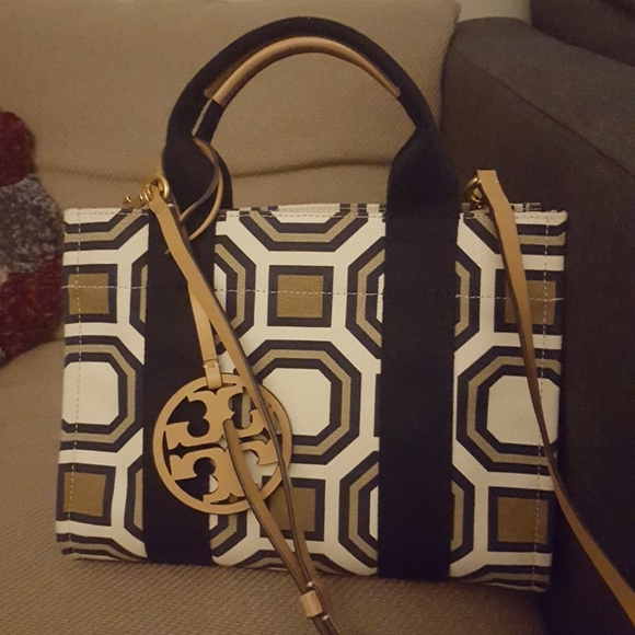 Tory Burch Miller Canvas Crossbody Mini Tote Bag - Picture 2 of 5